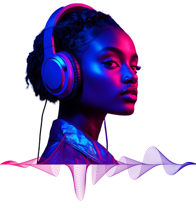 Woman listening a music